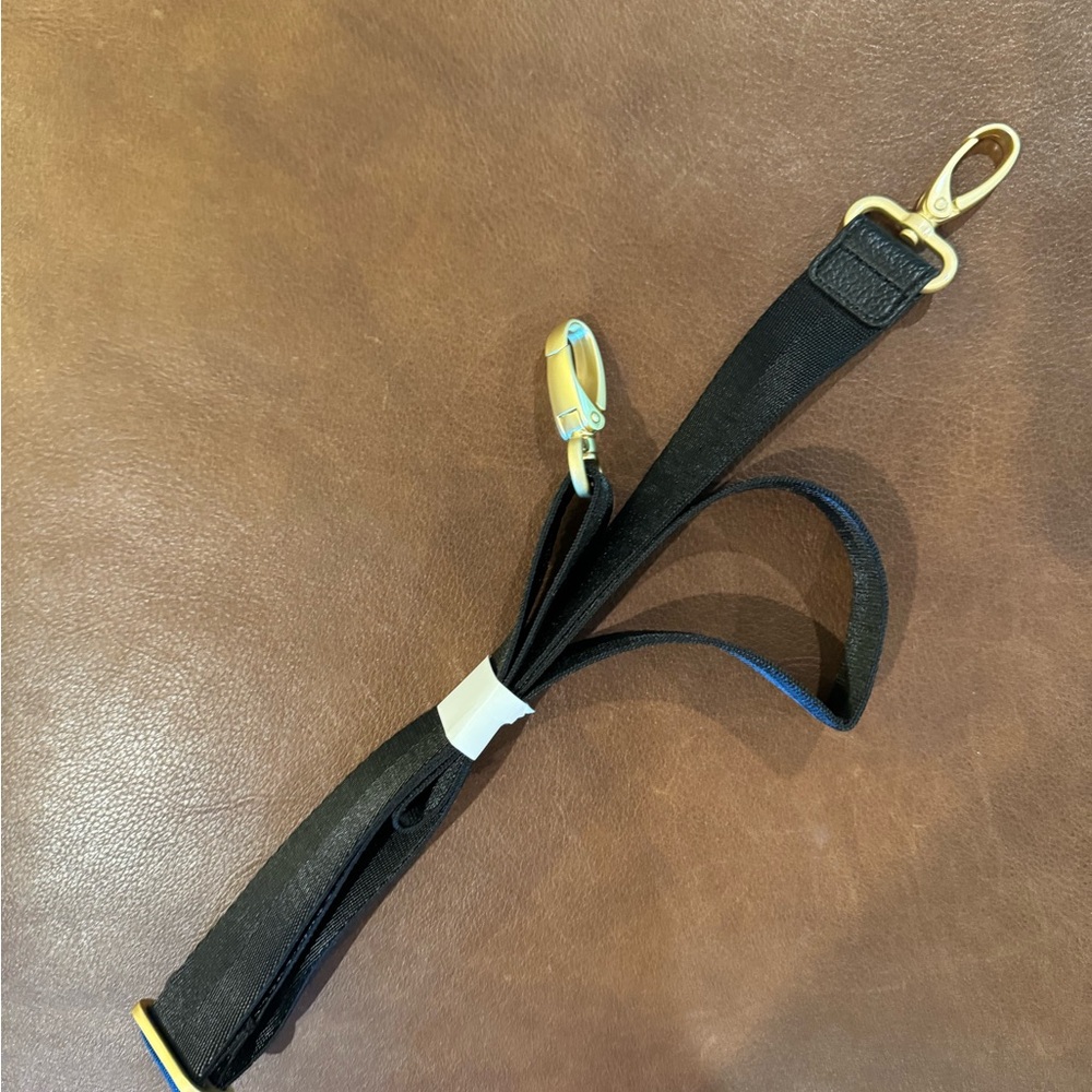 Freshly picked black diaper bag strap